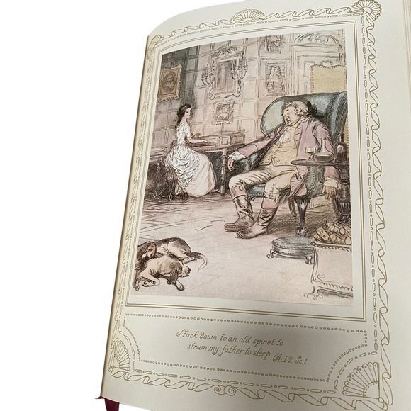 The School for Scandal by Richard Brinsley Sheridan Red Leather Bound Hardcover - Picture 10 of 15